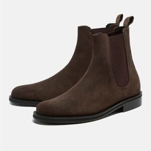 Shoesko Korea (Korean brand) Custom Made Brown Suede Chelsea Boots Men’s 8.5